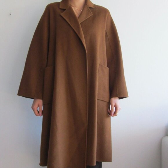 Sylvia Wang 100% wool cape-style coat 🤎 - Picture 2 of 7